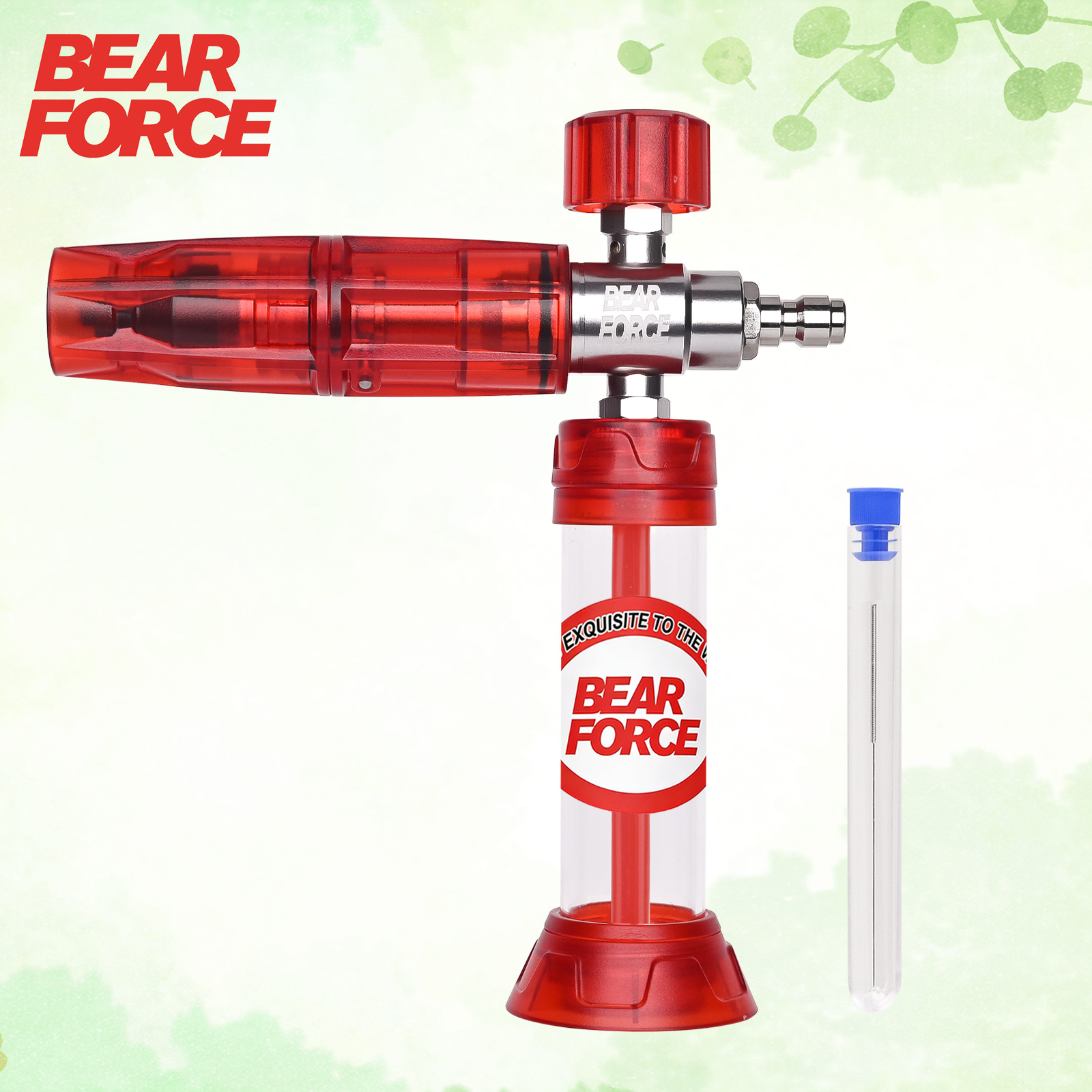 Foam Cannon Car Wash - BEAR FORCE アップグレード版 プレッシャーミニフォームキャノン プロ 1/4インチクイックコネクター付き、360度回転