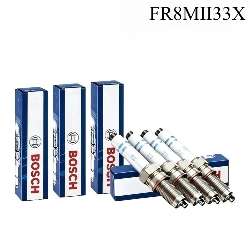 Bosch Spark Plug Iridium - ボッシュ FR8MII33X スパークプラグは、ヒュンダイ・アゼラ、サンタフェ、インフィニティFX、トヨタ・カムリ、ハイランダー、RAV4、ランドクルーザー、レクサスES、GX、RXに適合します。
